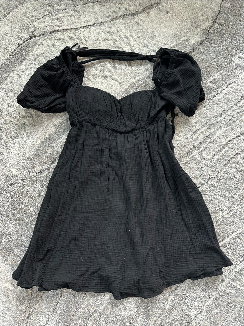 Princess Polly Black Puff-Sleeve Mini Dress - Women